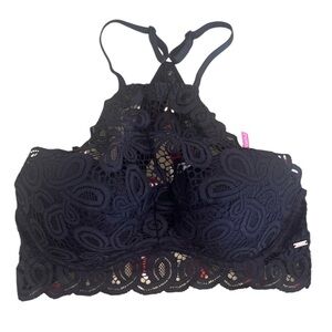 PINK victoria’s Secret Lace Halter Bralette - Black